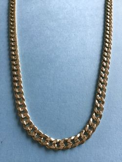 24” Diamond Cut Cuban Necklace 14k Gold Plated 8mm *Pickup Boca Raton