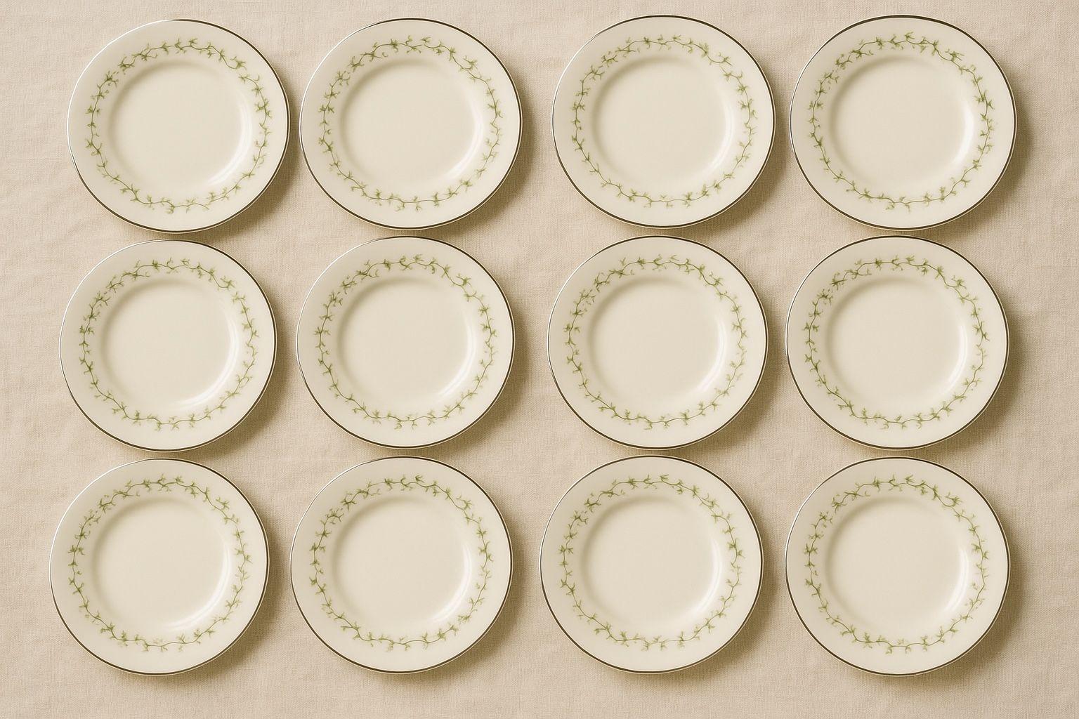Sheffield Japan 1980s Elegance Fine China Set Of 12 Bread & Butter Plates, 6.5”
