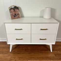 Mid Century 4-Drawer Dresser,  New
