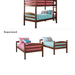 Twin Over Twin Bunk Bed 