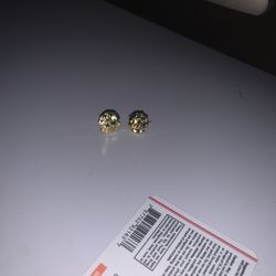Gold nuggets earrings