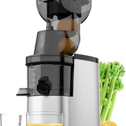 Masticating Juicer Machines, Powerful Slow Cold Press Juicer with Large Feed Chute, with Brush