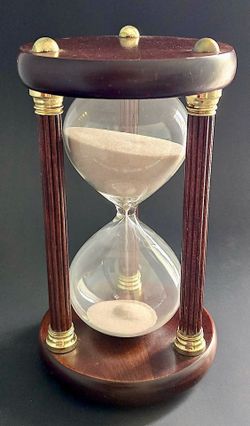 Classic Wood & Brass Hourglass by Koch