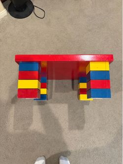 Childrens handmade lego table