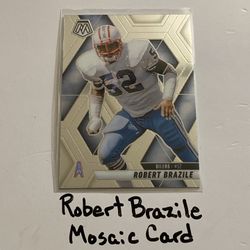 Robert Brazile Houston Oilers Hall of Fame LB Mosaic Card. 
