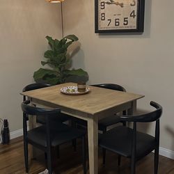 Mid century modern dining table and 4 chairs
