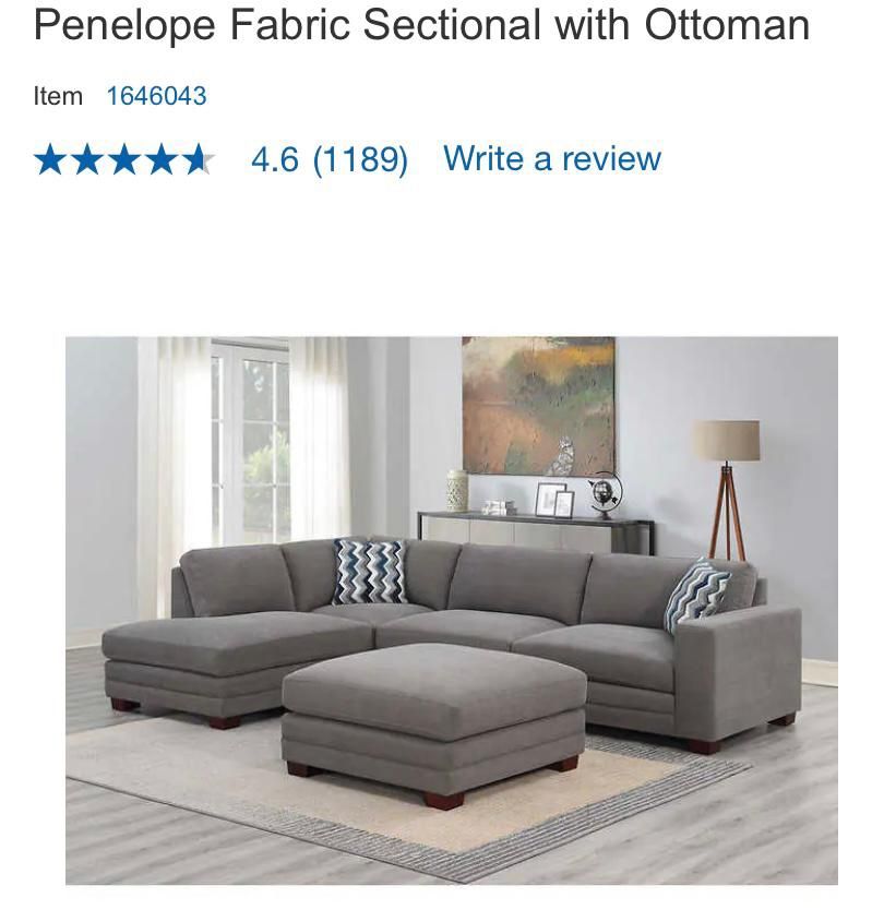 Fabric Sectional With Othman (Costco) $1200