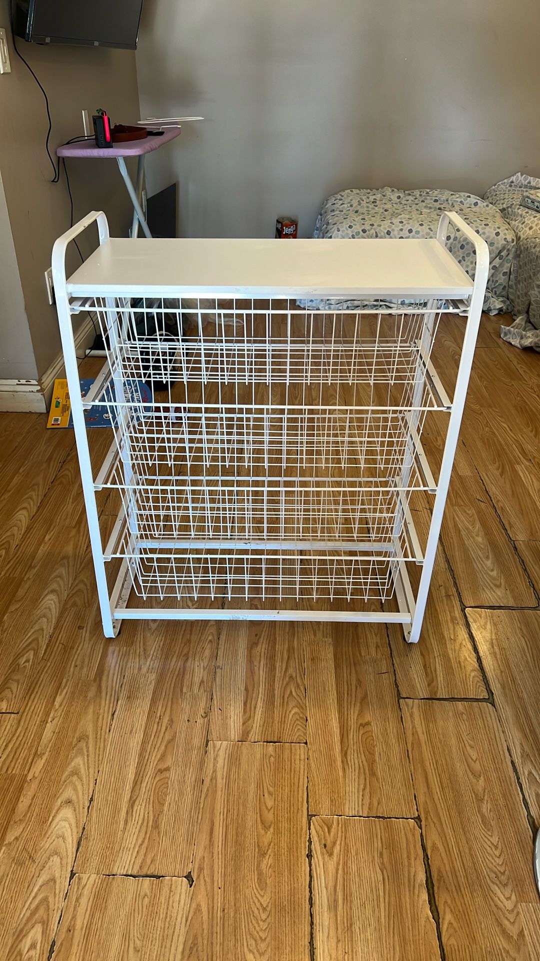 4 Drawer Metal Storage Organizer White