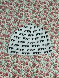 FTP Pattern White Beanie