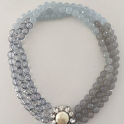 Large Pearl Necklace Wedding Formal Jewelry 