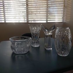 Cristal Vase. Set Of 4. 