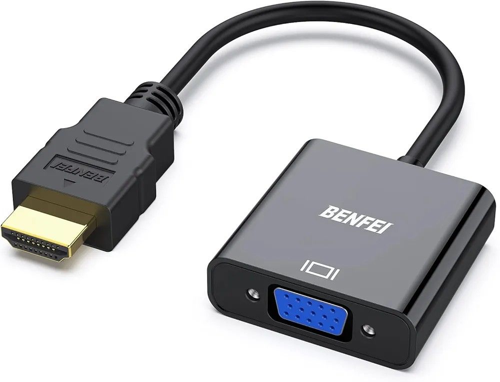 BENFEI HDMI to VGA, Gold-Plated Adapter (Male to Female) for Computer, Desktop, Laptop, PC, Monitor, Projector, HDTV, Chromebook, Raspberry Pi, Roku,