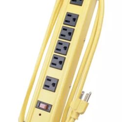 11-00226 6-Outlet Heavy Duty Rectangle Metal Surge Protector Power Strip