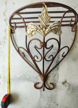 Metal Wall Decor With Shelf
