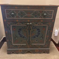 Hand Painted Storage Cabinet