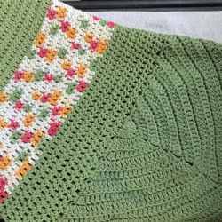 Handmade Multicolor Crochet Poncho / Cowl / Hood
