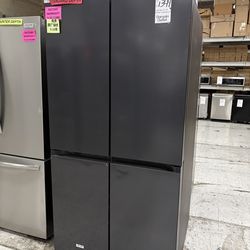 Samsung bespoke black matte steel 4 door flex refrigerator 29cu ft