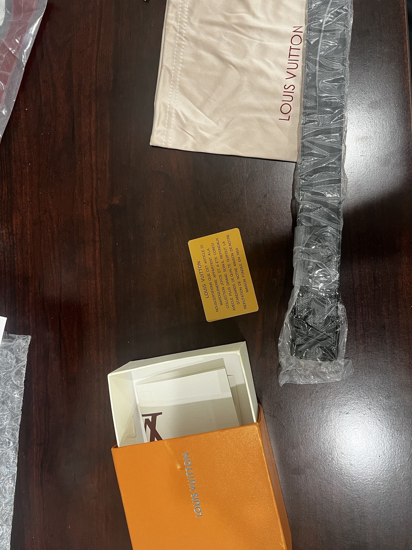 Louis Vuitton Belt Black/grey Checkered