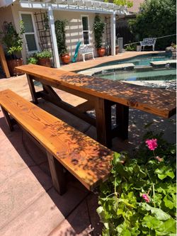 8ft Red Wood Benches