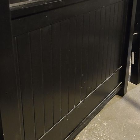 Wood Bed Frame + Foot Board, rail + Bedding