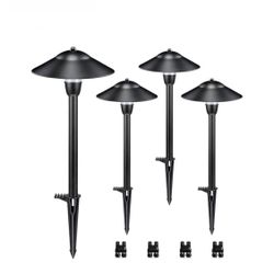 SUNVIE Low Voltage Pathway Lights LED Landscape Lights Low Voltage 3W 12-24V 3000K Landscape Lighting Cast-Aluminum Waterproof Landscape Path Lights f