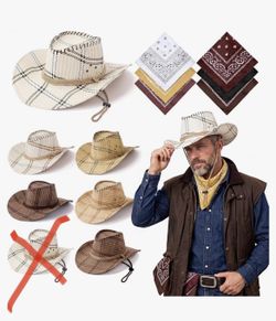 Cowboy Hats & Bandannas (Multiple Colors Available) Costumes