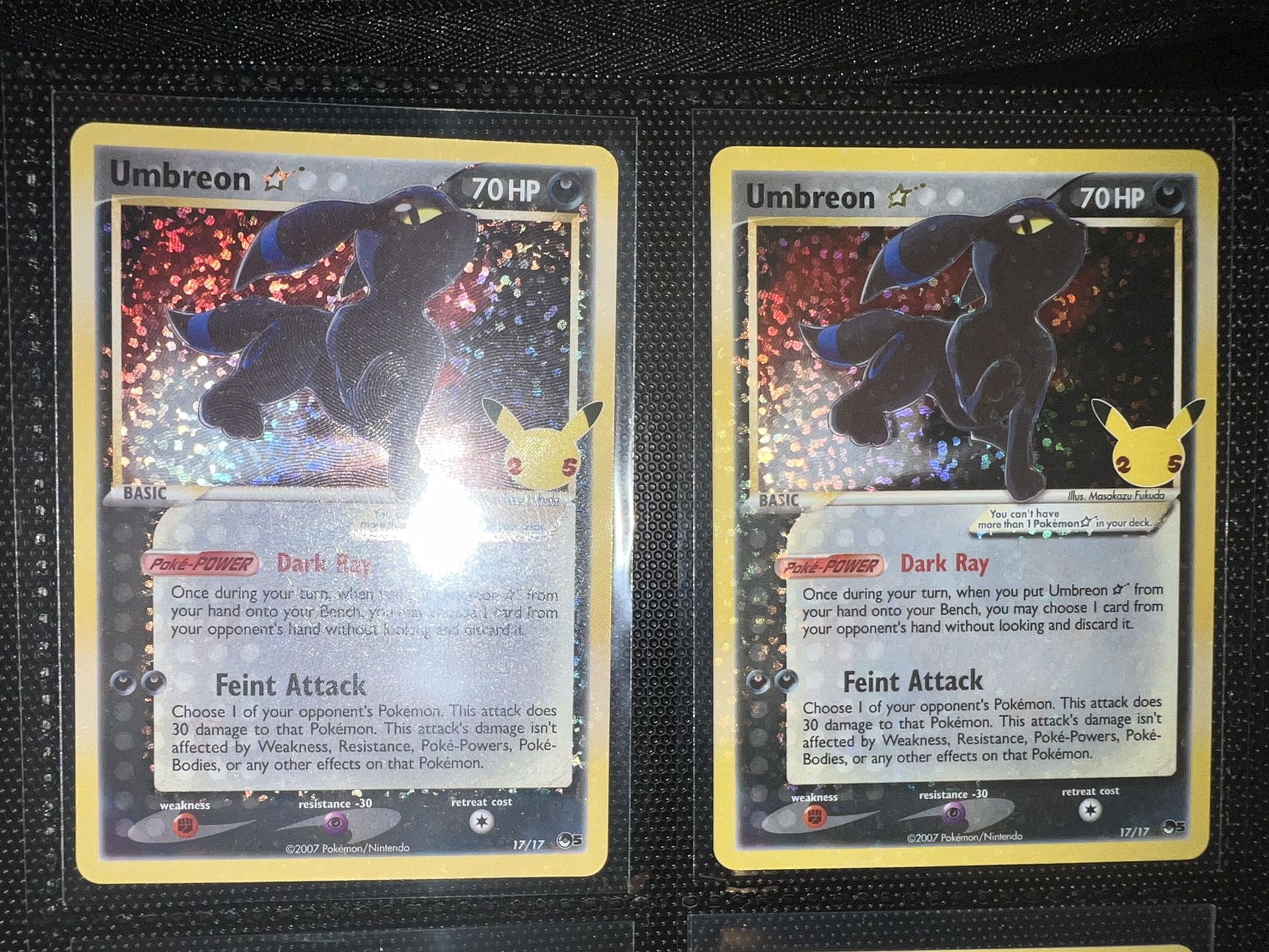 2x Umbreon Star - Celebrations: Classic Collection