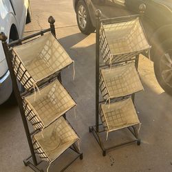 Three tier storage basket