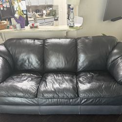 Black Leather Couch