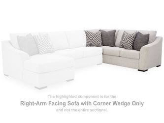 Koralynn Stone Right-Arm Facing Sofa with Corner Wedge 5410249