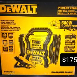 DEWALT POWER STATION JUMP STARTER AIR COMPRESSOR 