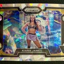Kiana James 2024 Panini Prizm WWE #3 CRACKED ICE PRIZM! 