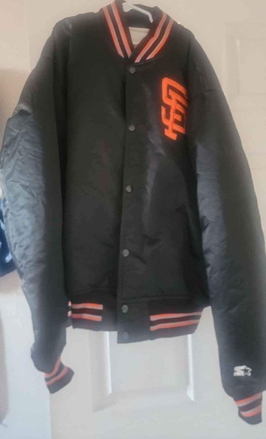 Vintage Starter San Francisco Giants Baseball Satin Bomber Jacket