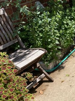Vintage Wooden Folding Patio Chair