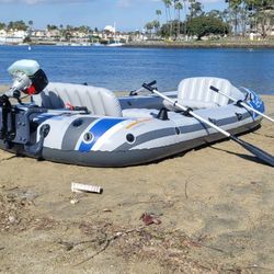 Lancha Inflable Excursion 5 CON MOTOR FUERA DE BORDA 2 TIEMPOS! 