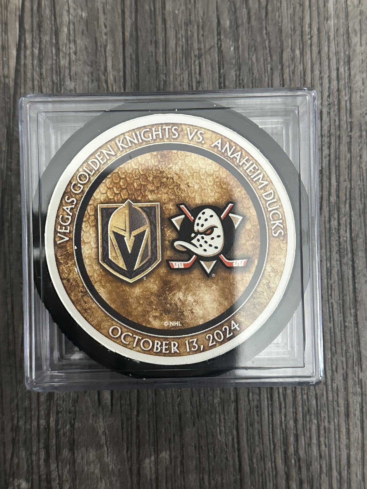 Las Vegas Golden Knights Vs Anaheim Ducks Puck 10/13/2024