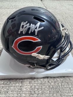 DJ Moore Chicago Bears Signed Autograph Mini Helmet- JSA Coa