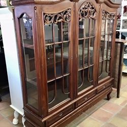 Beautiful LARGE Unique Vintage Display Cabinet