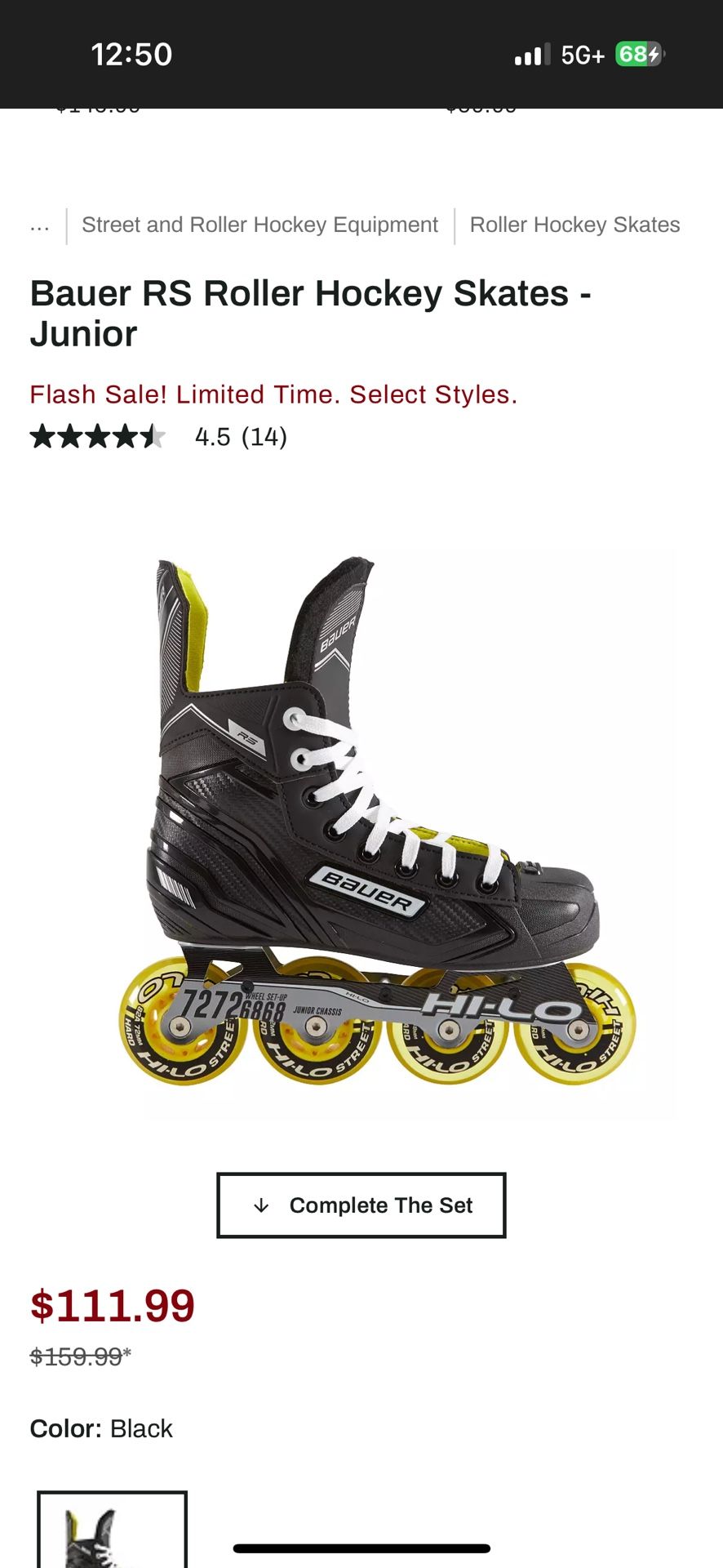 Bauer Youth Inline Hockey Skates Sz5