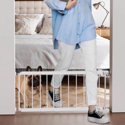 13" Tall Small Dog Gate 18"-36'' Width Expandable, Easily Step Over Pet Gate with 2 Extension Kits