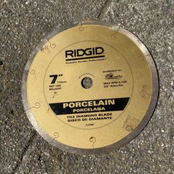 7" Ridgid Porcelain Tile Diamond Blade 