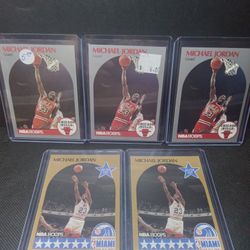 1990 Michael Jordan 🐐🏀HOOPS (5 card Lot) 