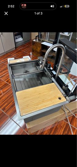 Stainless Steel Kitchen Sink with Faucet