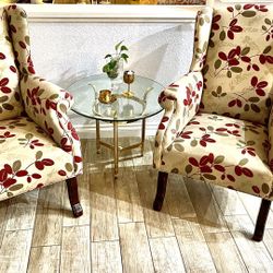 Two Wingback Chairs 