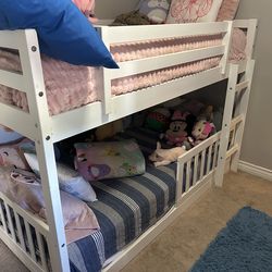 White Twin size Bunk Bed(mattresses not included )