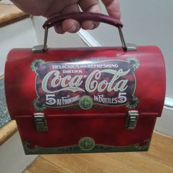 Coca-Cola Vintage Red Tin Metal Lunchbox