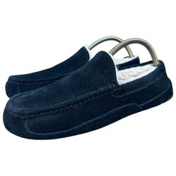 UGG Men's Ascot Slipper Style 1101110 Black Suede Wool Men’s Size 9