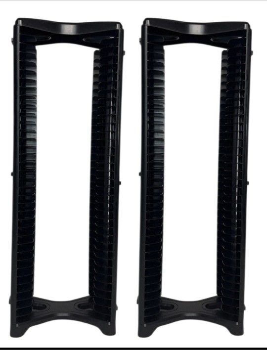 2 Level Up Game Storage shelf Towers Organizer Holds 36 Video Games DVD PS2 3 XBOX Wii $60 Oh Best Offer