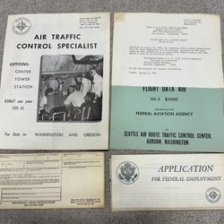Vintage 1960s FAA Air Traffic Control Documents – Seattle / Auburn WA