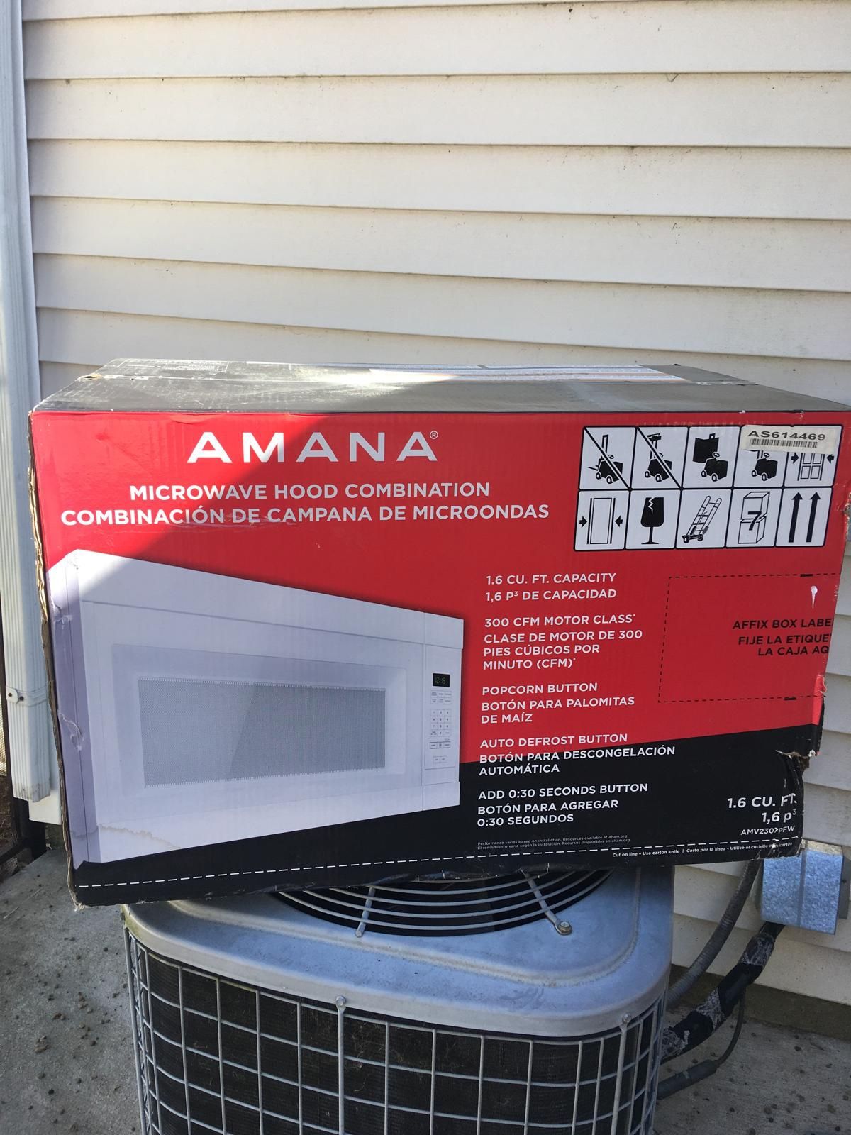 AMANA MICROWAVE IS BIG